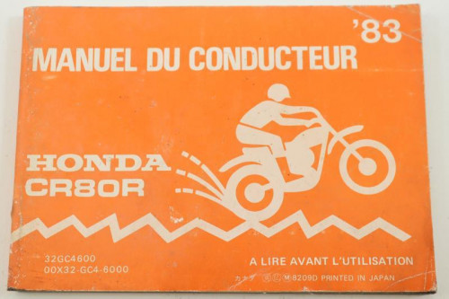 Manuel d'utilisation HONDA CR 80 R 1983