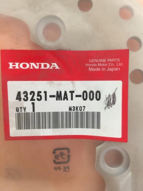 Disque frein arriere HONDA CBR XX 1100 1999-2007