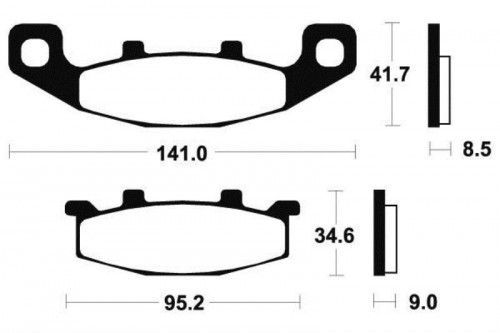 Plaquettes de frein arriere KAWASAKI ZZR 600 1990-1992