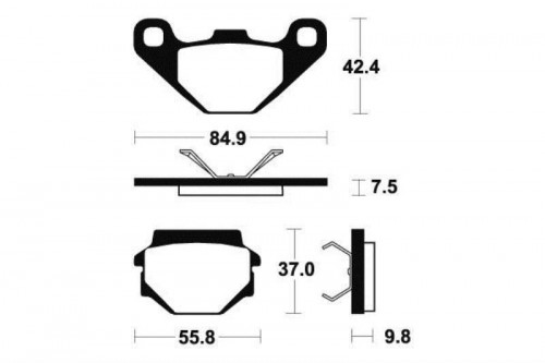 Plaquettes de frein arriere CAGIVA W8 125 1993-1998