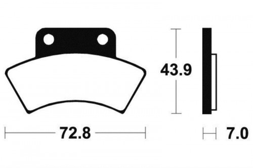 Plaquettes de frein arriere POLARIS SPORTSMAN 500 ATP 2004-2005