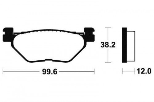 Plaquettes de frein arriere YAMAHA XP 500 2001-2003 T-MAX