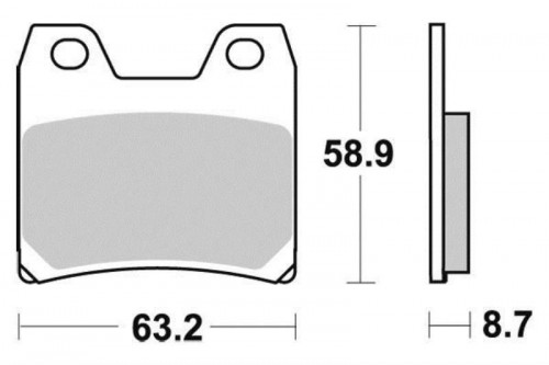 Plaquettes de frein arriere YAMAHA XJR 1300 2002-2003